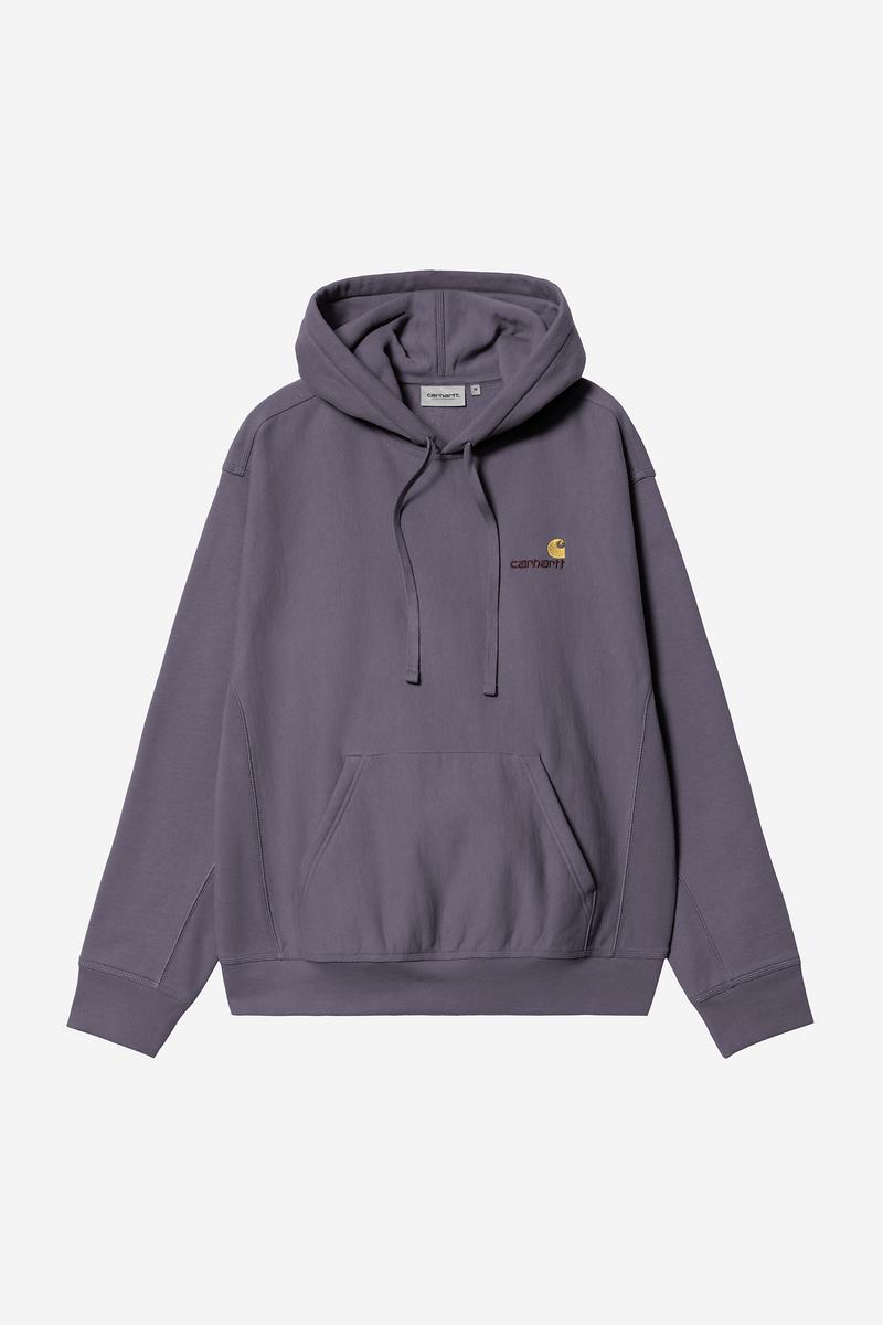 Carhartt Hooded American Script Sweatshirt - Schattiges Lila