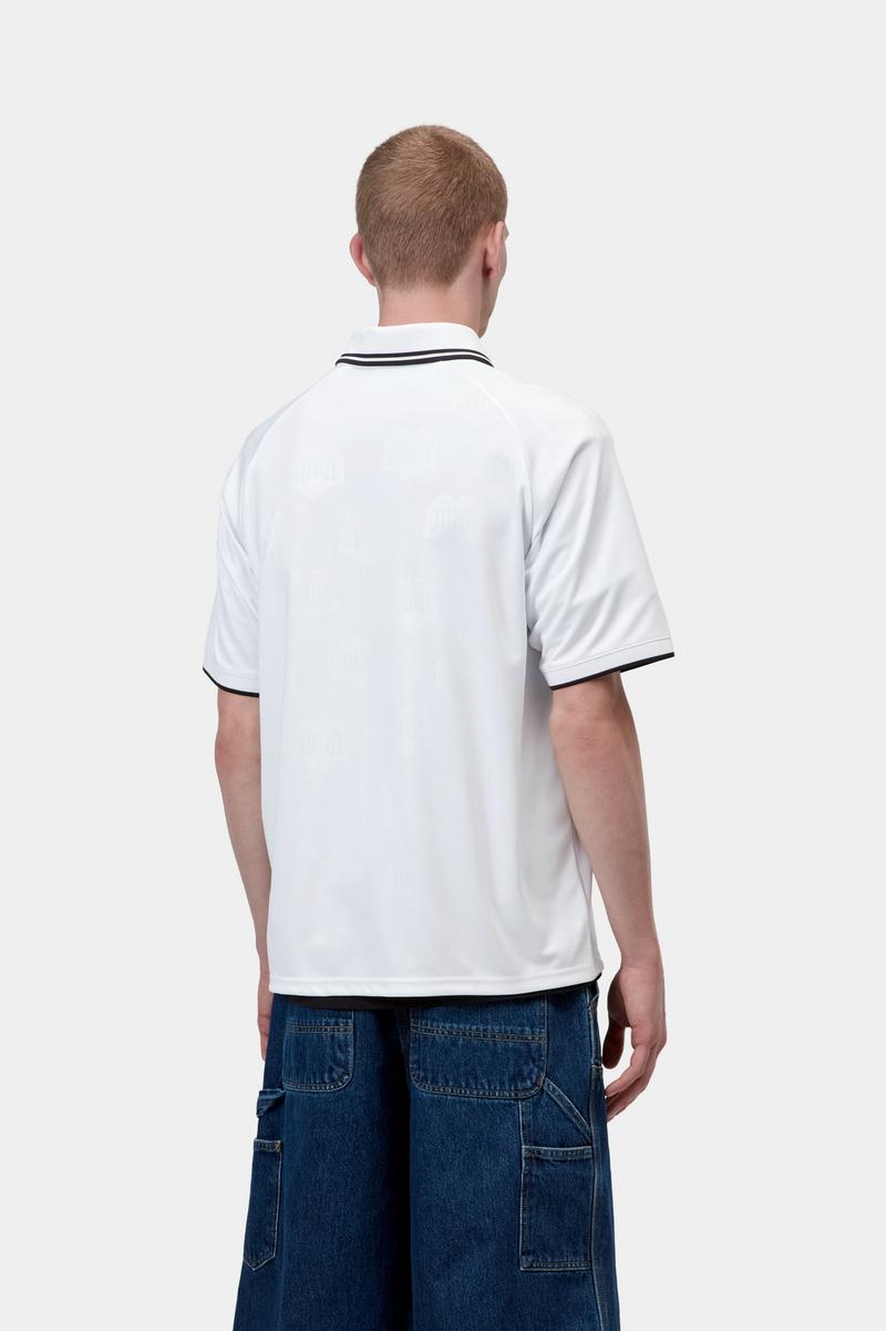 Carhartt S/S Terrace Football T-Shirt - Herzzug-Jacquard, Weiß