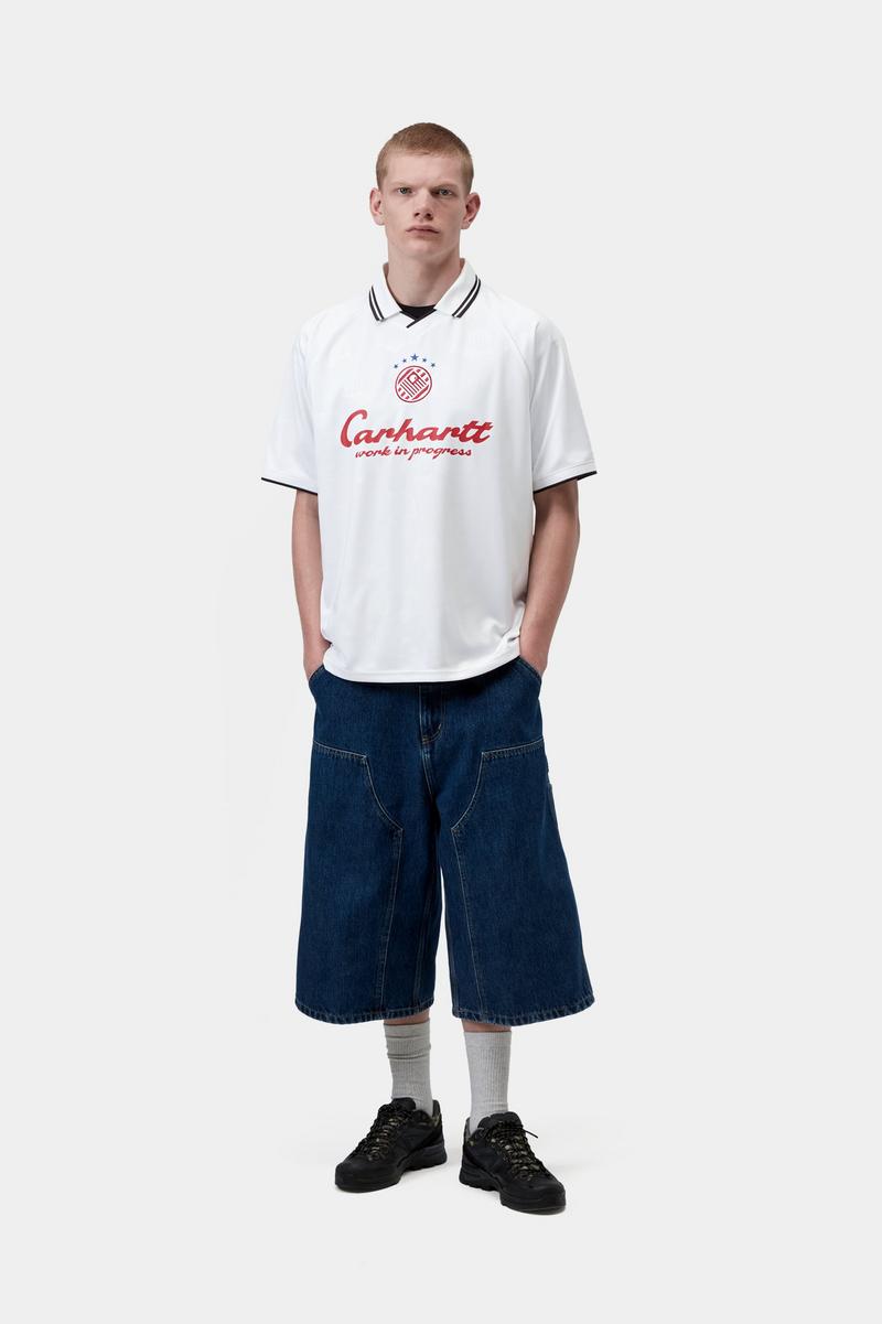 Carhartt S/S Terrace Football T-Shirt - Herzzug-Jacquard, Weiß