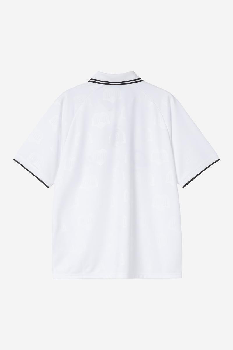 Carhartt S/S Terrace Football T-Shirt - Herzzug-Jacquard, Weiß