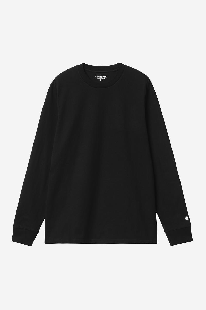Carhartt L/S Base T-Shirt - Schwarz / Weiß