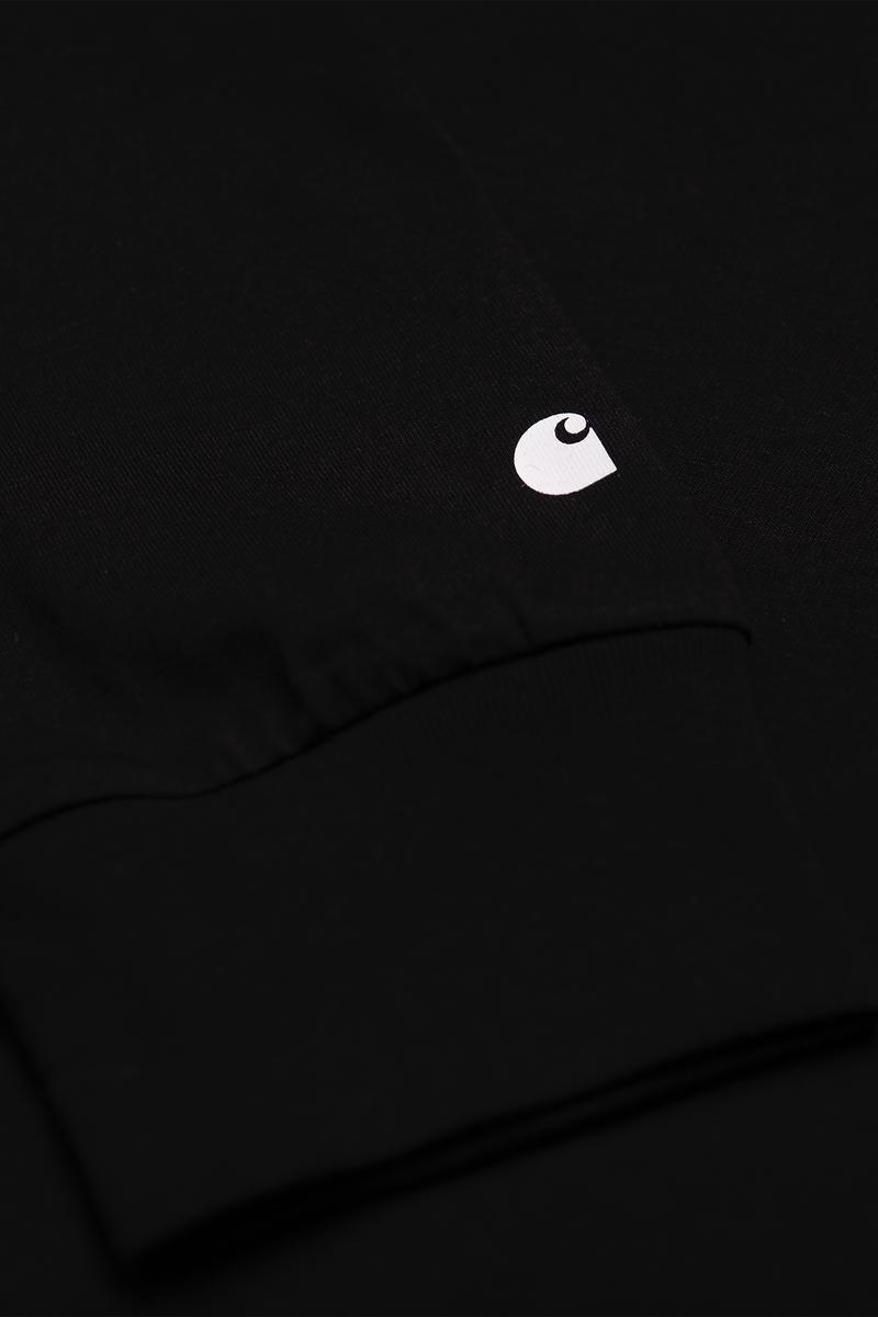 Carhartt L/S Base T-Shirt - Schwarz / Weiß