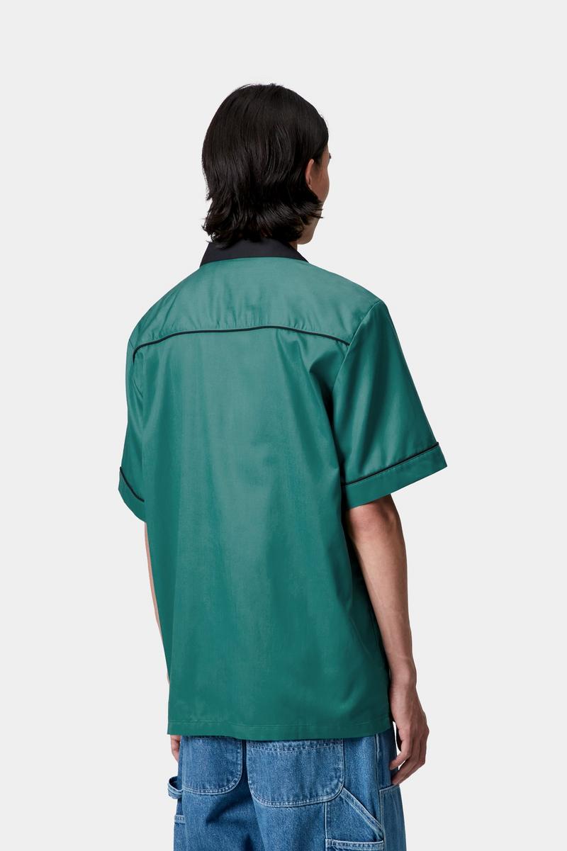 Carhartt S/S Bowl Shirt - Saguaro / Schwarz