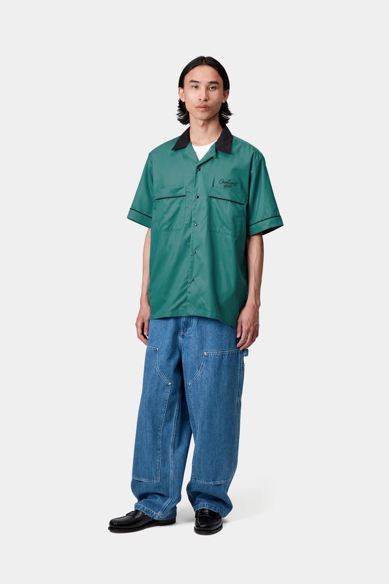 Carhartt S/S Bowl Shirt - Saguaro / Schwarz