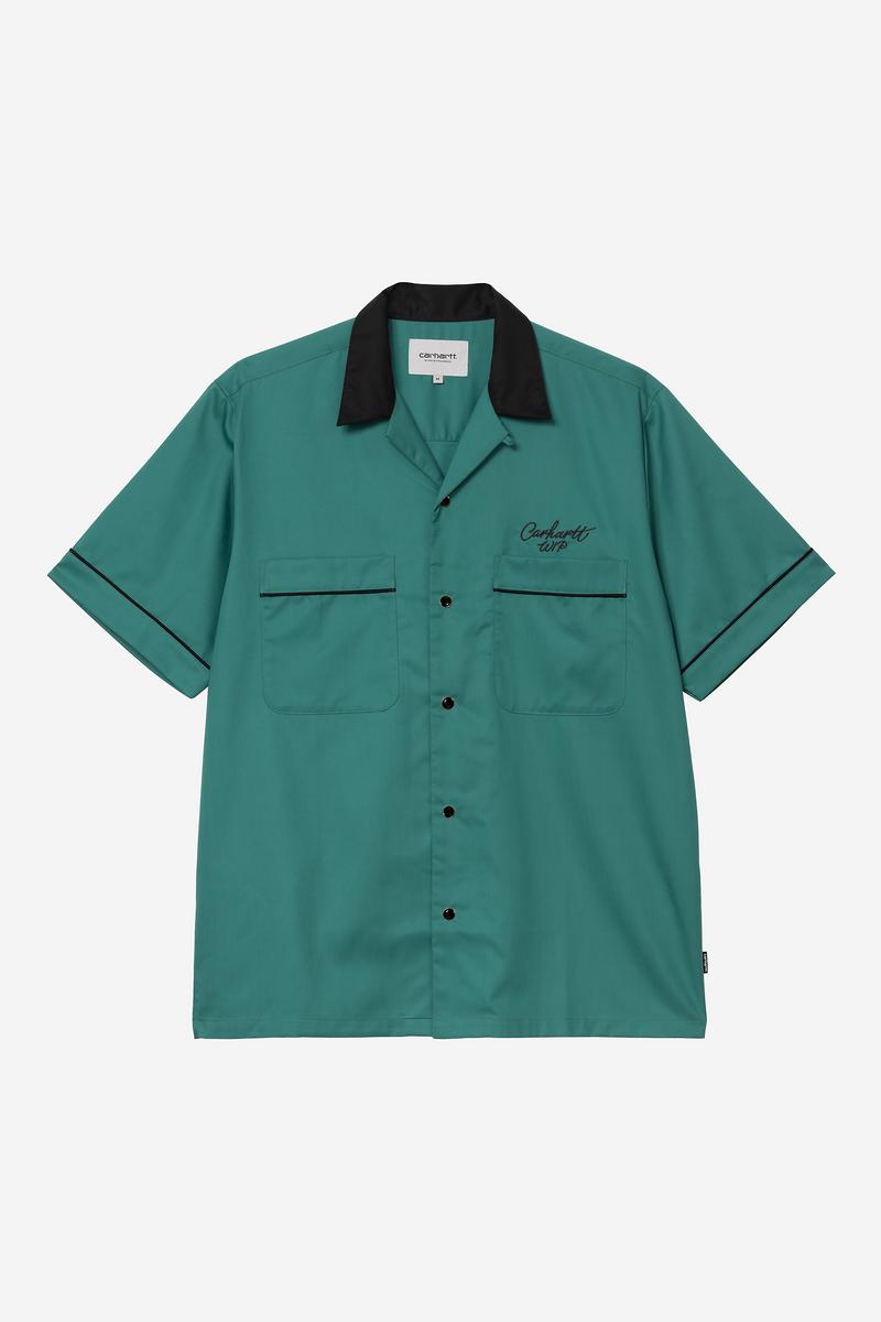 Carhartt S/S Bowl Shirt - Saguaro / Schwarz