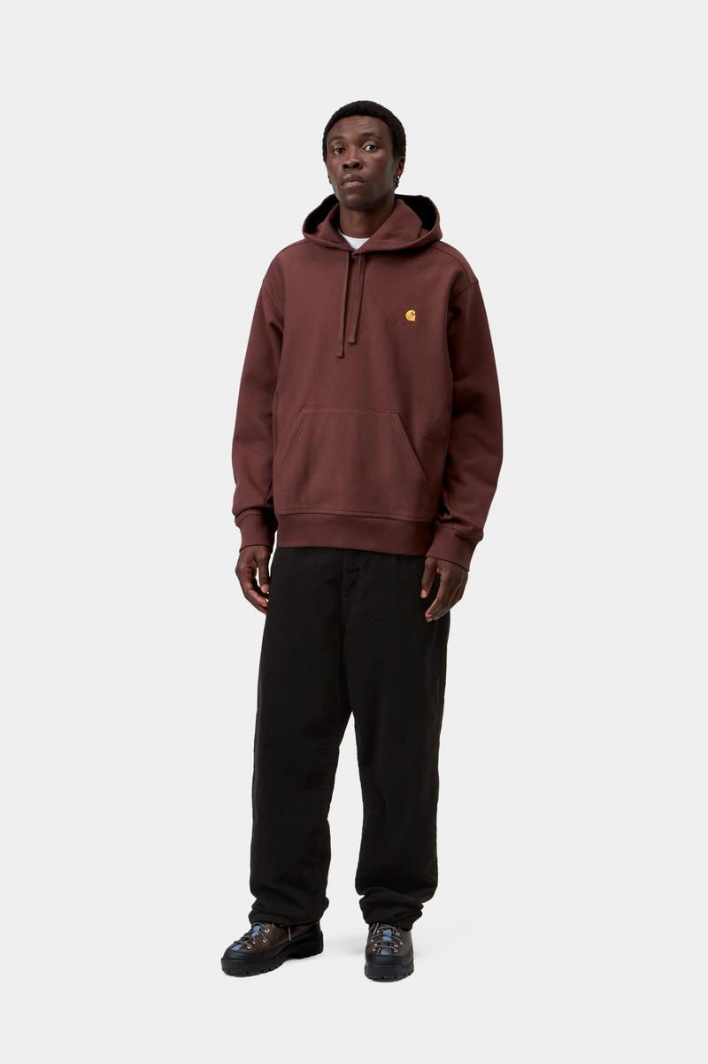 Carhartt Hooded American Script Sweatshirt - Amarone