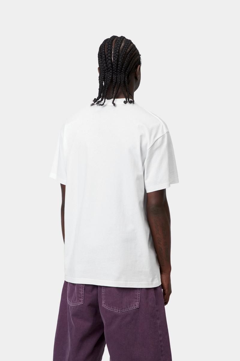 Carhartt S/S Longhand Pocket T-Shirt - Weiß / Schwarz