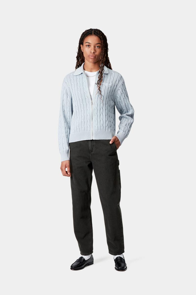 Carhartt Pierce Pant - Schwarz, Stonewashed