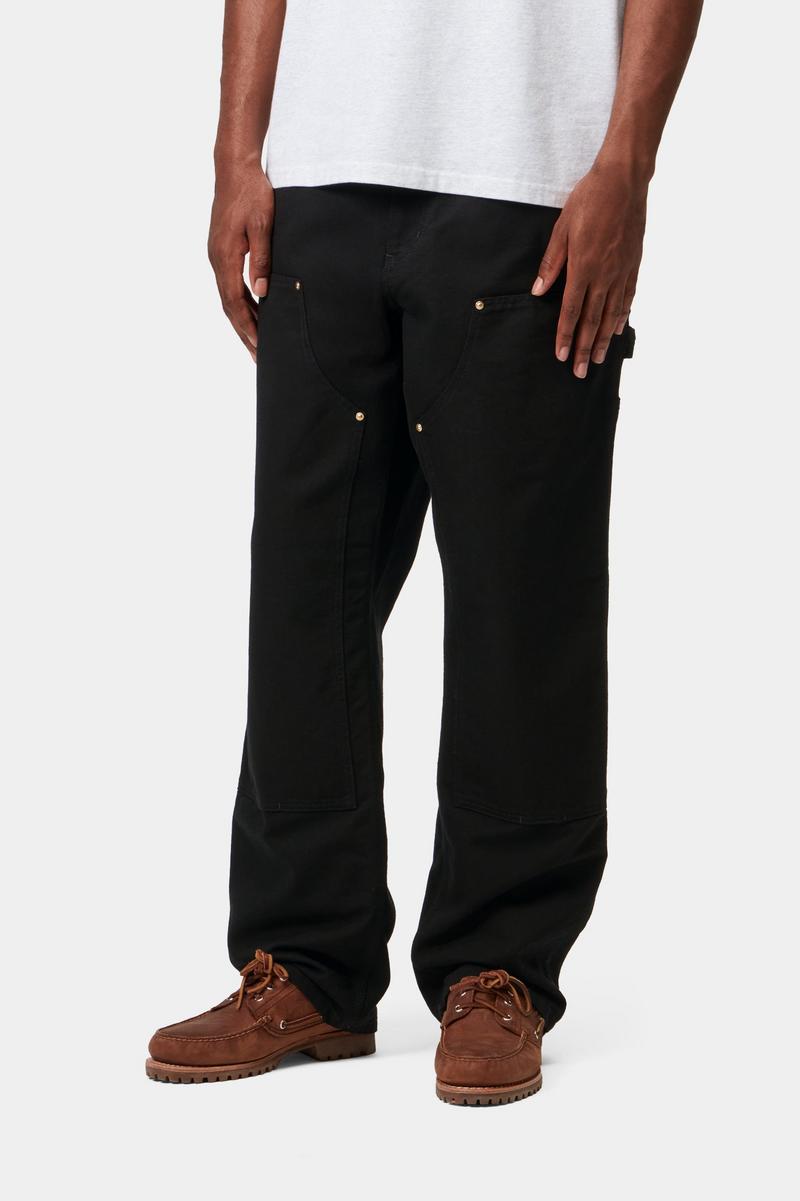 Carhartt Double Knee Pant - Schwarz, gespült