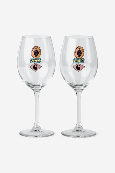 Carhartt Stacked Grapes Wine Glass Set - Klar Carhartt Stacked Grapes Wine Glass Set - Klar