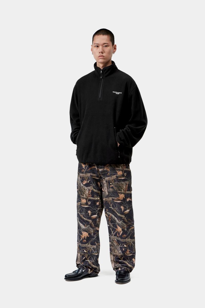 Carhartt Edmore Half Zip Sweat - Schwarz / Weiß