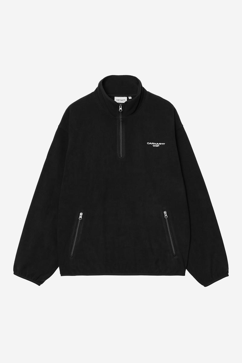 Carhartt Edmore Half Zip Sweat - Schwarz / Weiß