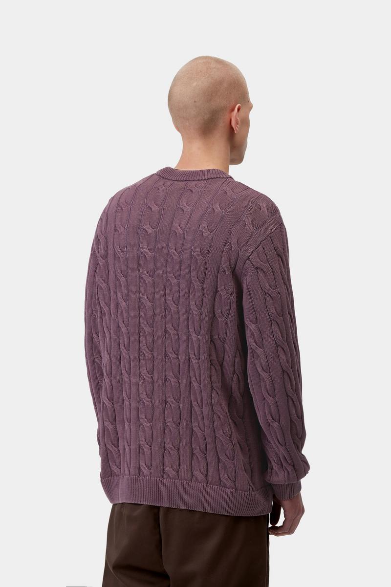 Carhartt Carter Sweater - Gemütliches Lila, stückgefärbt