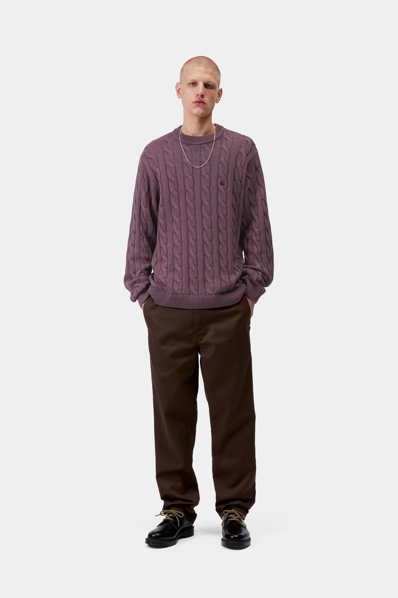 Carhartt Carter Sweater - Gemütliches Lila, stückgefärbt