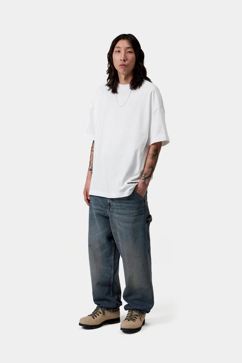 Carhartt S/S Link Script T-Shirt - Weiß / Schwarz