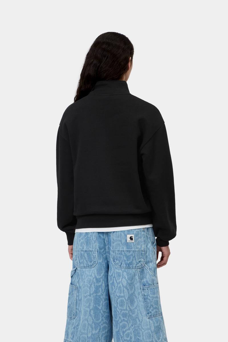 Carhartt Casey High Neck Sweatshirt - Schwarz / Silber