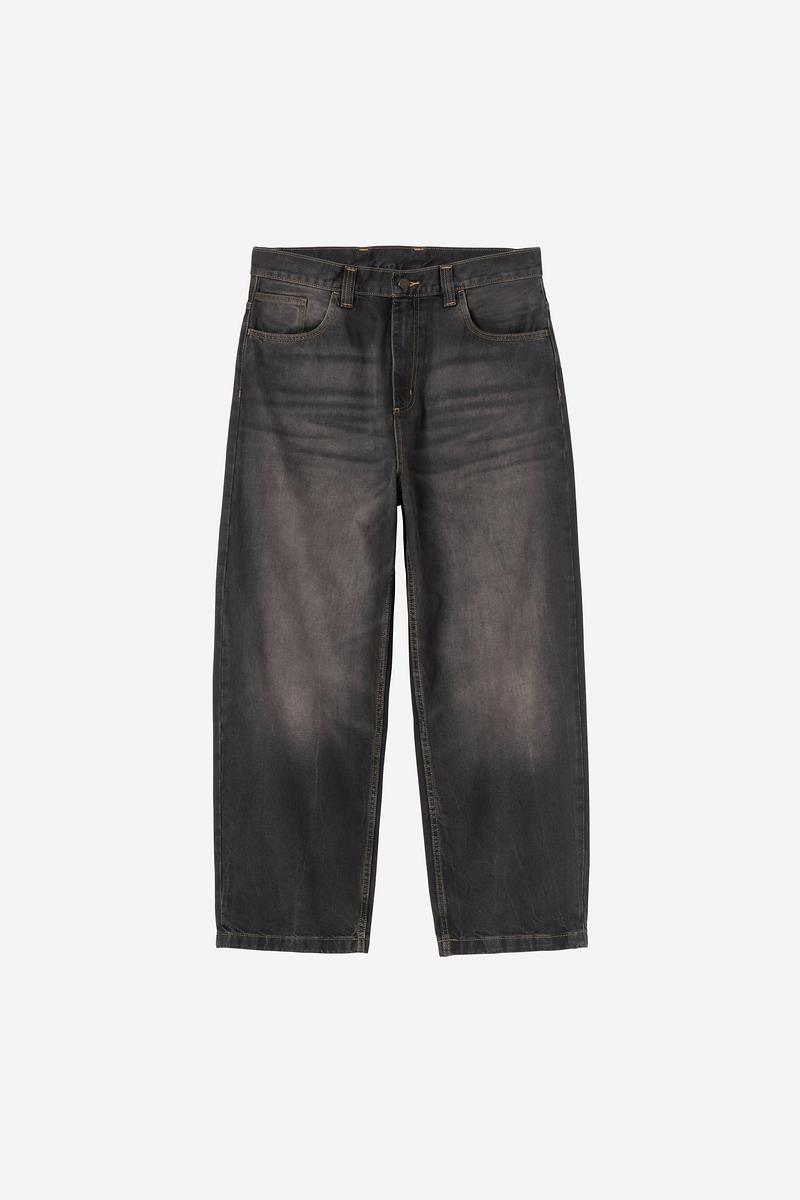 Carhartt Brandon Pant - Schwarz, tabakfarbene Used-Waschung