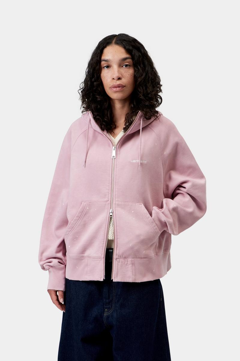 Carhartt Hooded Painter Jacket - Hortensia, Zerstöre Wäsche, Spritzer
