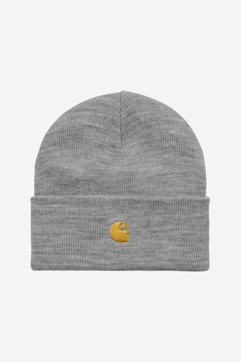 Carhartt Chase Beanie - Grau meliert / Gold