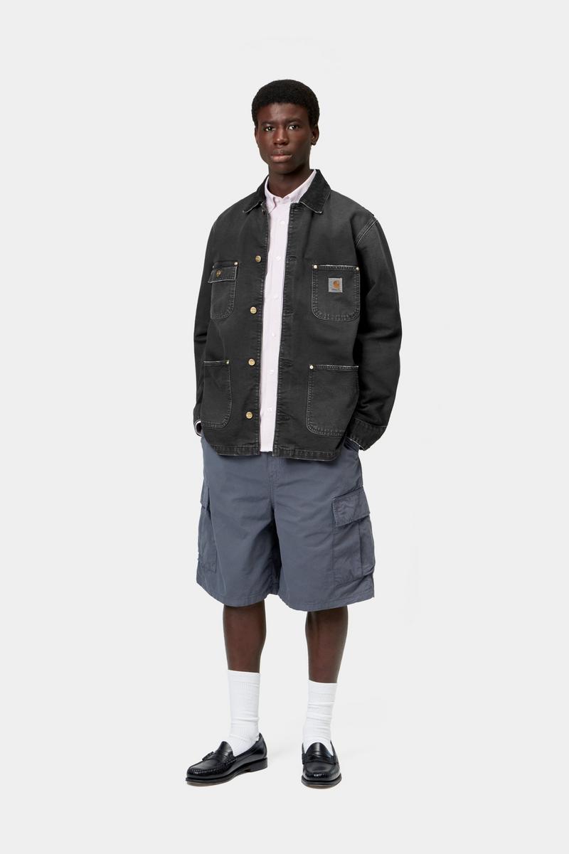 Carhartt OG Chore Coat - Schwarz / Schwarz, Destroy-Waschung
