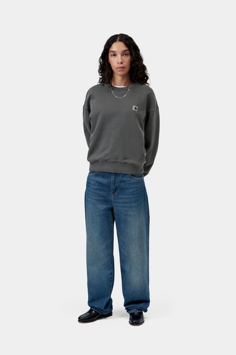Carhartt Nelson Sweatshirt - Schwarz, stückgefärbt