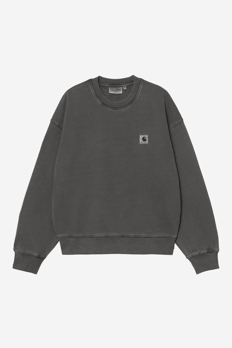 Carhartt Nelson Sweatshirt - Schwarz, stückgefärbt