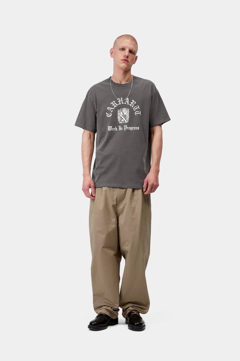 Carhartt S/S Coat Of Arms T-Shirt - Schwarz, stückgefärbt
