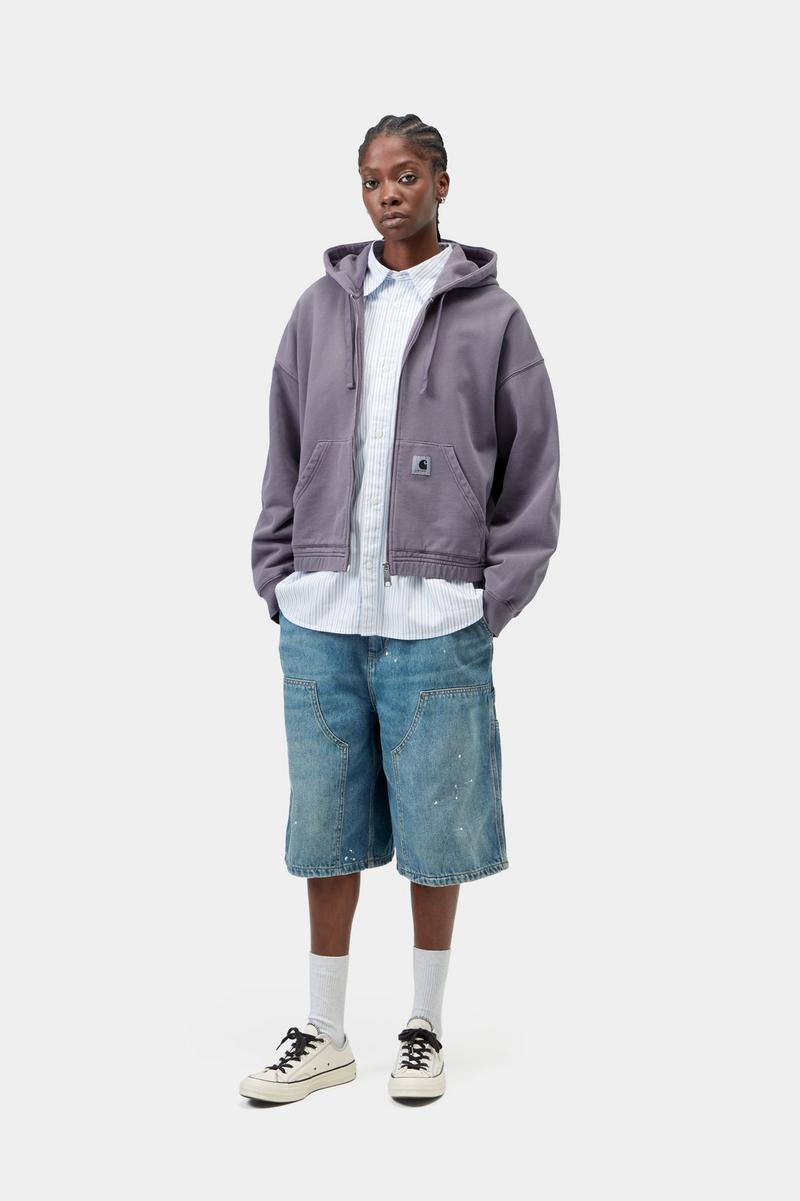 Carhartt Hooded Hoggard Jacket - Shady Purple, stückgefärbt