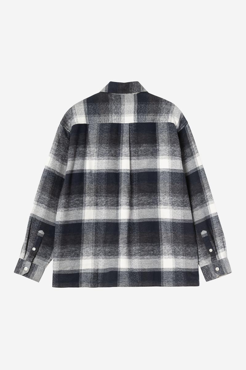 Carhartt L/S Esterson Shirt - Esterson-Karo, dunkles Marineblau