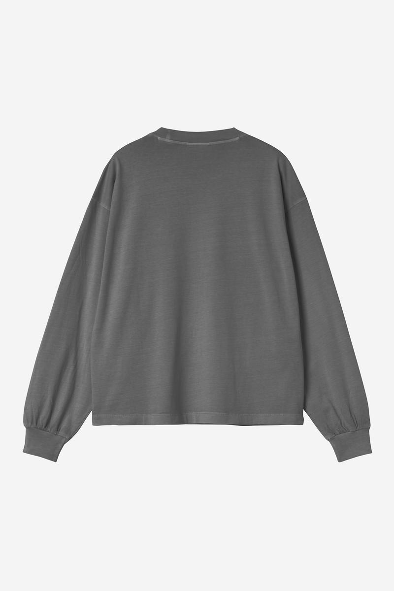Carhartt L/S Nelson T-Shirt - Schwarz, stückgefärbt
