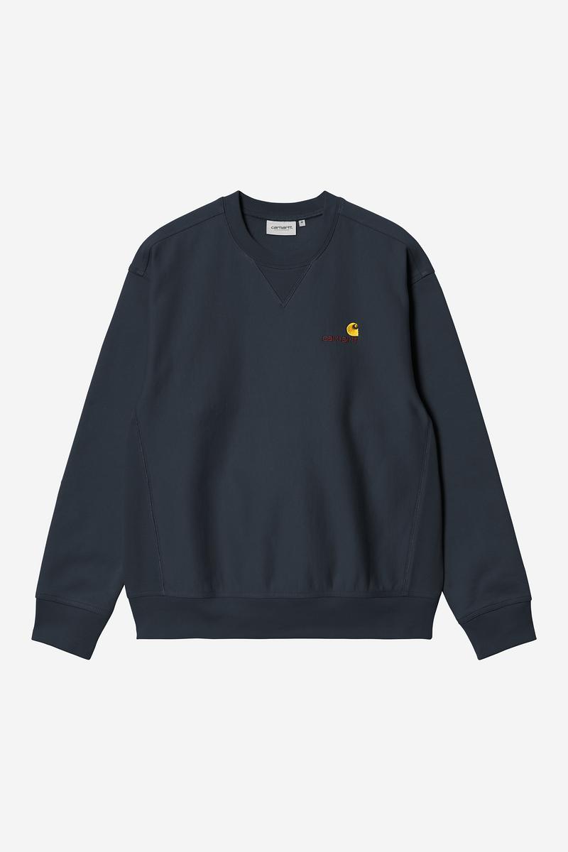 Carhartt American Script Sweatshirt - Tiefe Nacht