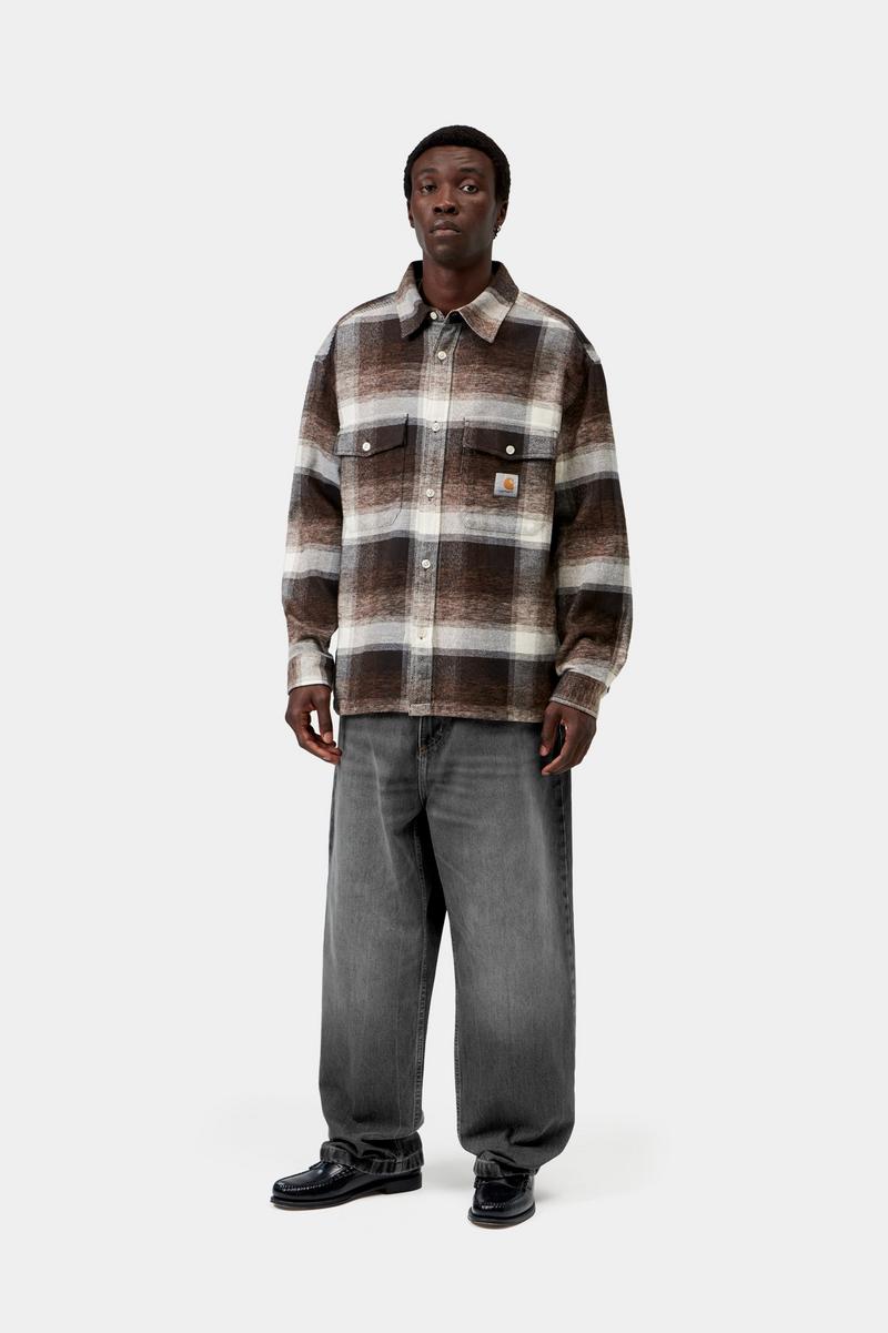 Carhartt Brandon Pant - Schwarz, Marmor-Use-Waschung