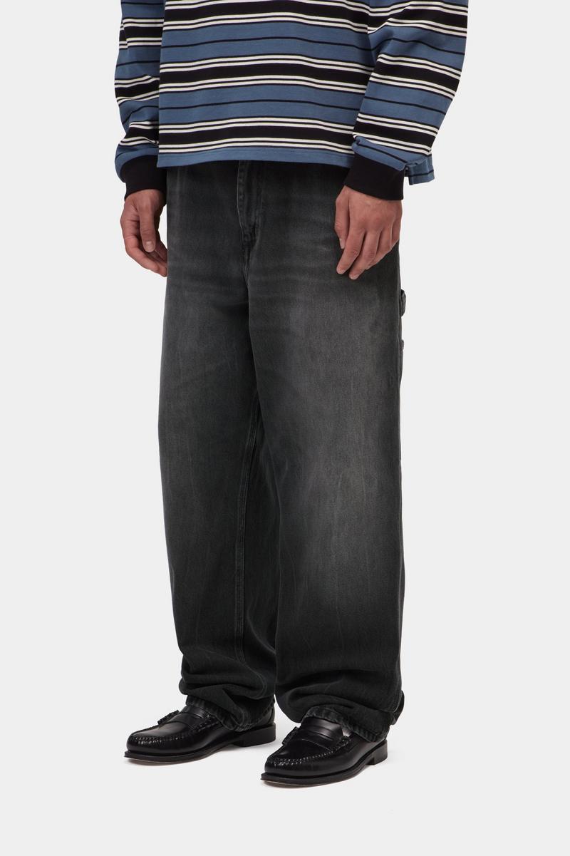 Carhartt Single Knee Pant - Schwarz, Marmor-Use-Waschung