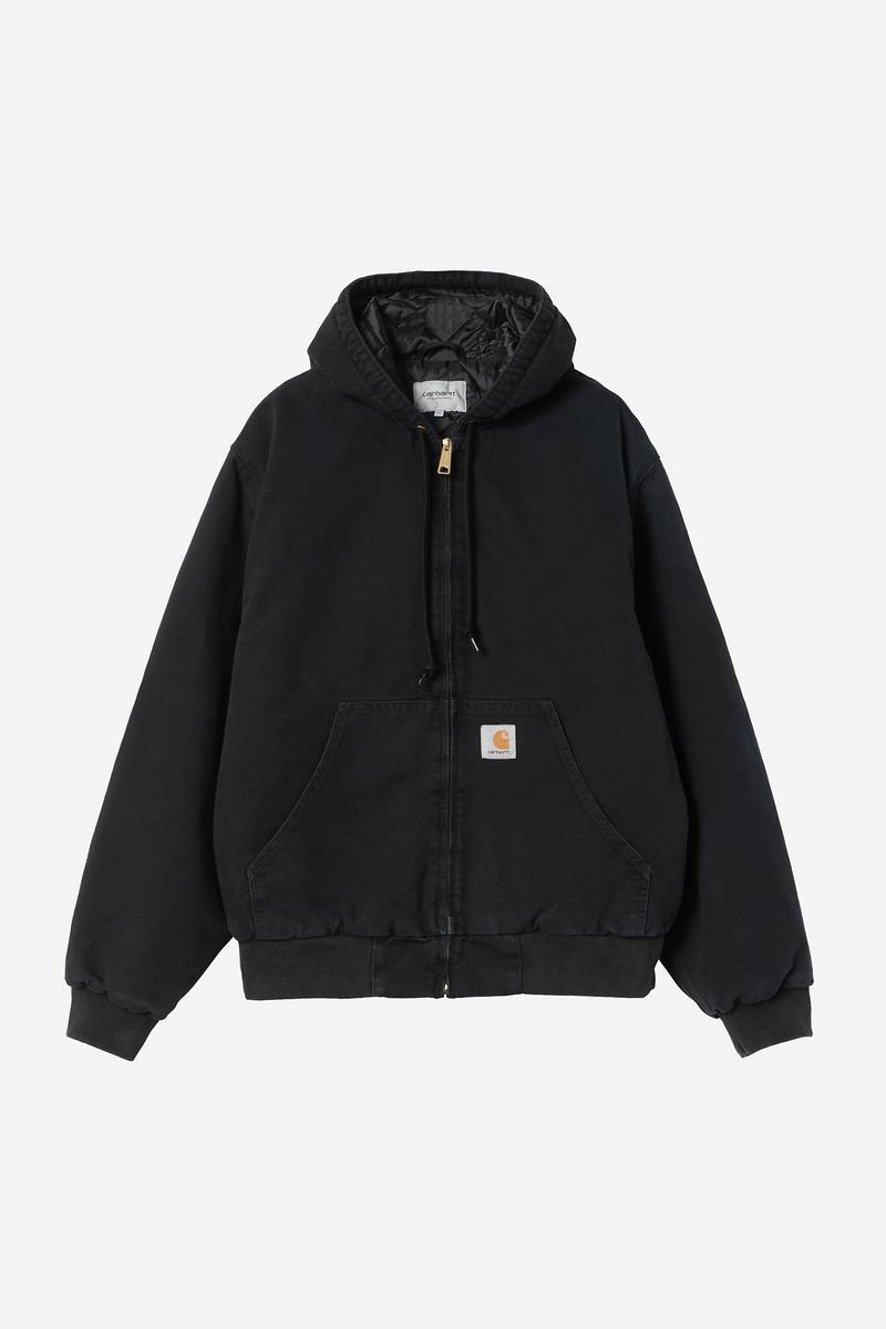 Carhartt OG Active Jacket - Schwarzes, steinernes Canvas