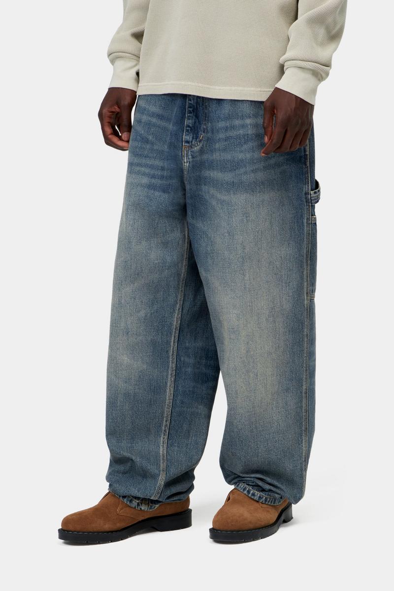 Carhartt OG Single Knee Pant - Blau, getragene Gebrauchtwäsche