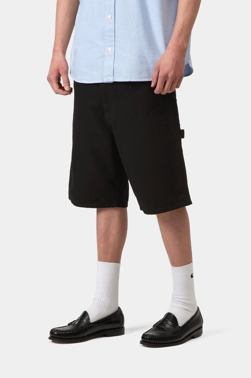 Carhartt Single Knee Short - Schwarz, gespült