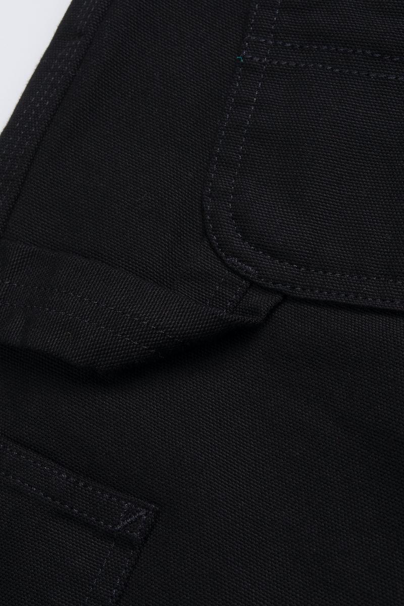 Carhartt Single Knee Short - Schwarz, gespült