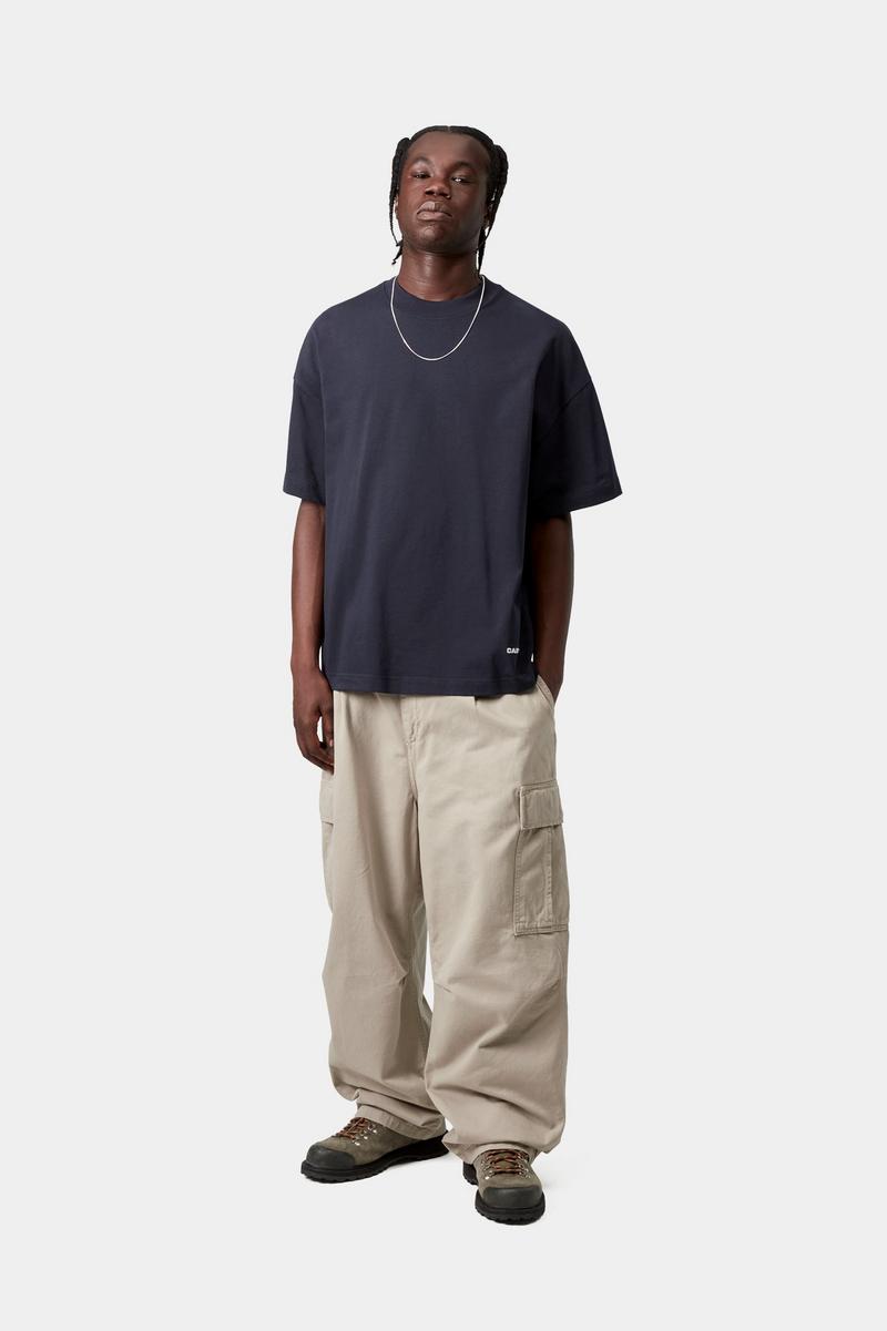 Carhartt S/S Link Script T-Shirt - Dunkles Marineblau / Weiß