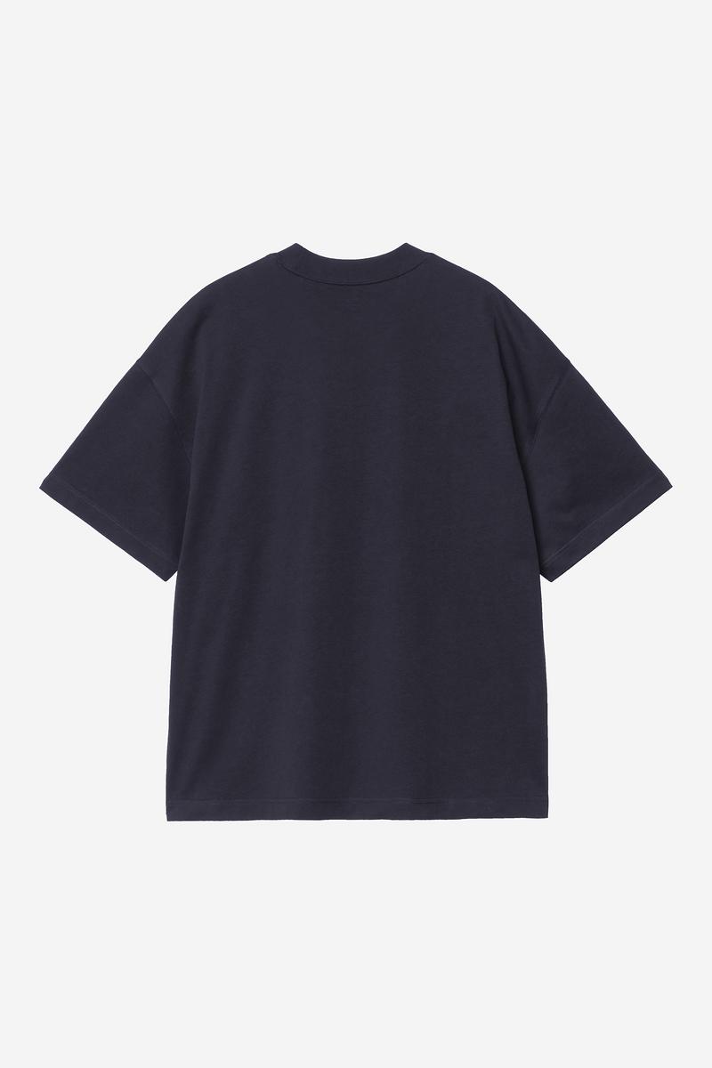 Carhartt S/S Link Script T-Shirt - Dunkles Marineblau / Weiß