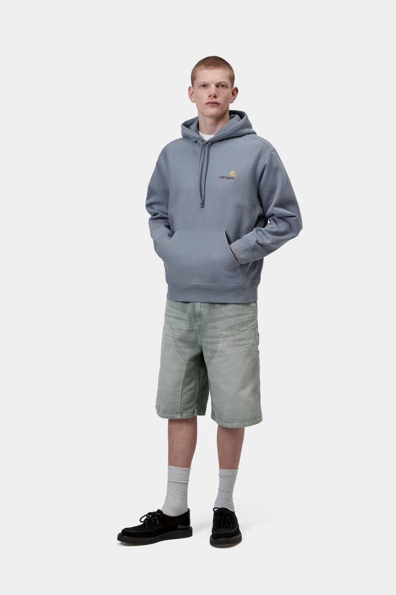 Carhartt Hooded American Script Sweatshirt - Schattiges Blau