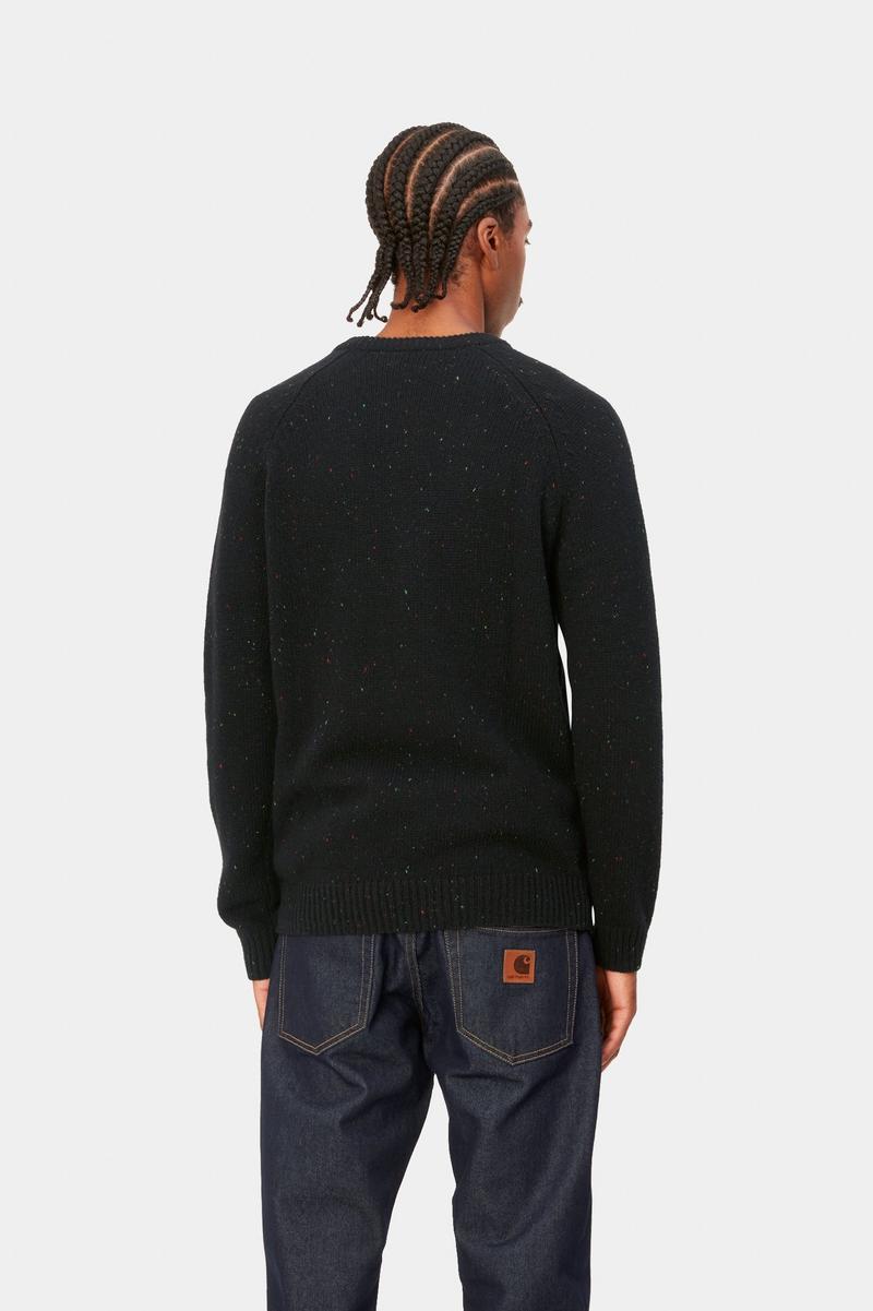 Carhartt Anglistic Sweater - Gesprenkeltes Schwarz