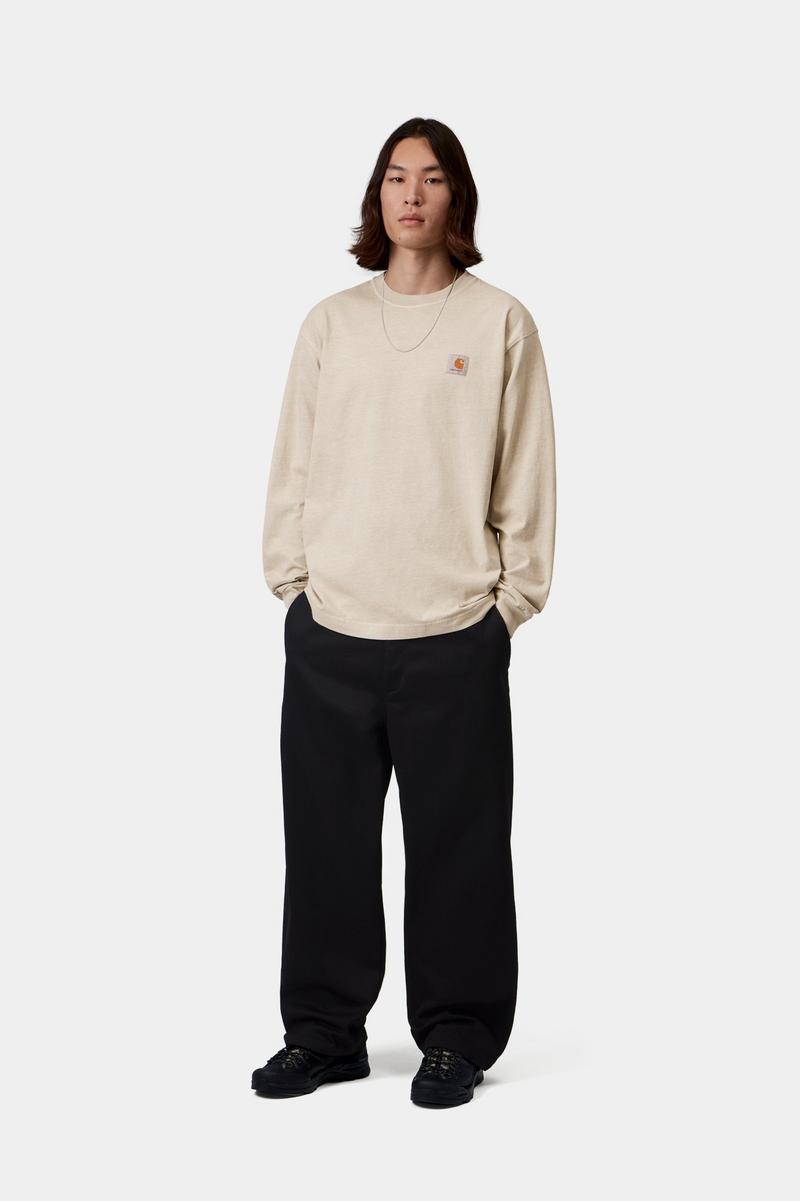 Carhartt L/S Vista T-Shirt - Fleur De Sel, stückgefärbt