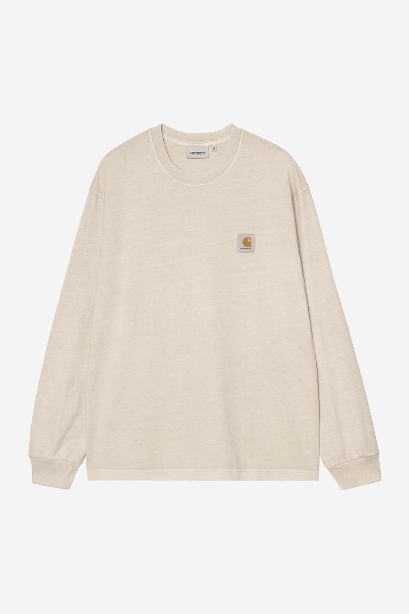 Carhartt L/S Vista T-Shirt - Fleur De Sel, stückgefärbt
