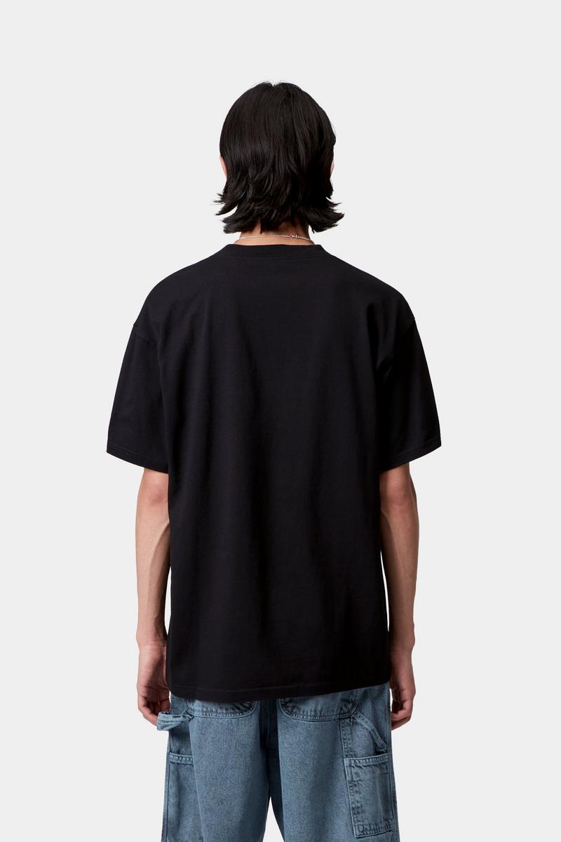 Carhartt S/S Louder T-Shirt - Schwarz, starke Enzymwäsche