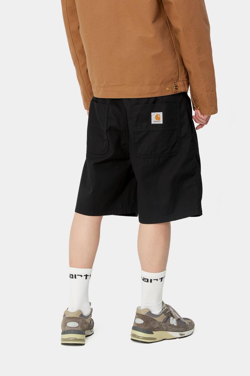 Carhartt Albert Short - Schwarz, gespült