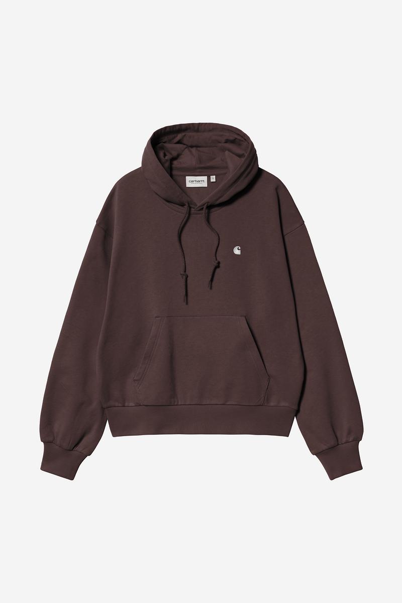 Carhartt Hooded Casey Sweatshirt - Palisander / Silber