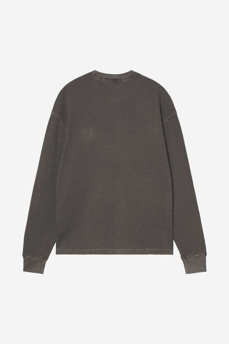 Carhartt L/S Vista Waffle T-Shirt - Schwarz, stückgefärbt