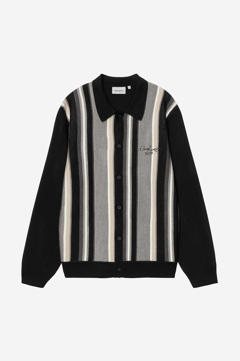 Carhartt Bainter Cardigan - Bainter Stripe, Graphit