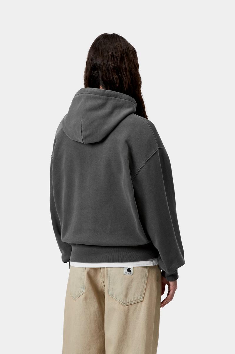 Carhartt Hooded Nelson Sweatshirt - Schwarz, stückgefärbt