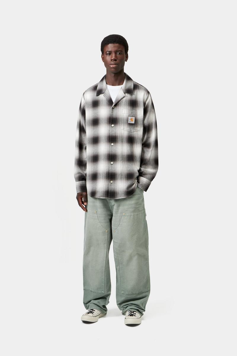 Carhartt L/S Tyers Shirt - Tyers Check, Schwarz